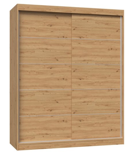 TOP E SHOP Szafa z drzwiami przesuwnymi i ozdobnymi szprosami IGA 160x61xH200 artisan