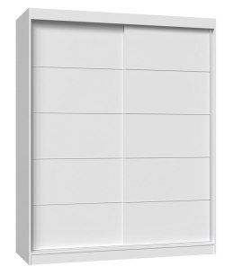 TOP E SHOP Szafa z drzwiami przesuwnymi i ozdobnymi szprosami IGA 160x61xH200 biel
