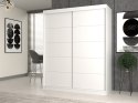 TOP E SHOP Szafa z drzwiami przesuwnymi i ozdobnymi szprosami IGA 160x61xH200 biel