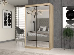 TOP E SHOP Szafa z drzwiami przesuwnymi z 2 lustrami IGA 120x61xH200 sonoma