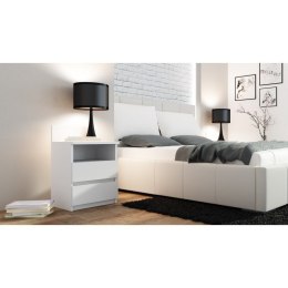 TOP E SHOP M1 MALWA STOLIK NOCNY 2 SZUFLADY 1 PÓŁKA BIAŁY