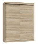 TOP E SHOP Szafa z drzwiami przesuwnymi i ozdobnymi szprosami IGA 160x61xH200 sonoma