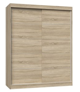TOP E SHOP Szafa z drzwiami przesuwnymi i ozdobnymi szprosami IGA 160x61xH200 sonoma