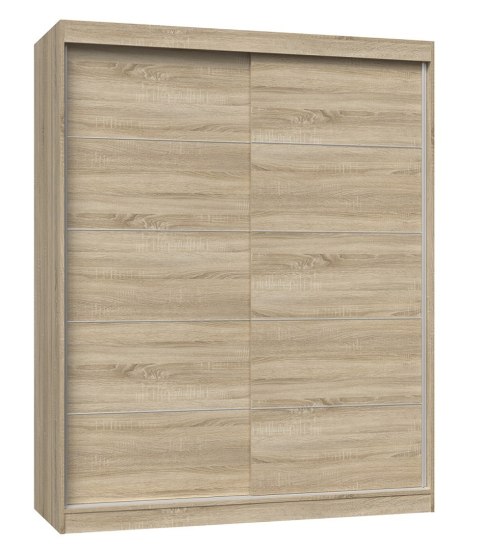 TOP E SHOP Szafa z drzwiami przesuwnymi i ozdobnymi szprosami IGA 160x61xH200 sonoma