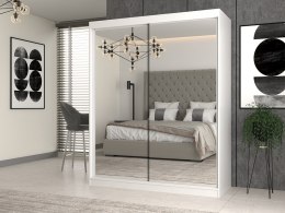 TOP E SHOP Szafa z drzwiami przesuwnymi z 2 lustrami IGA 160x61xH200 biel