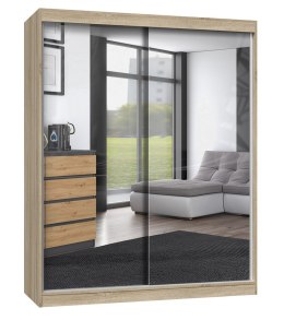 TOP E SHOP Szafa z drzwiami przesuwnymi z 2 lustrami IGA 160x61xH200 sonoma