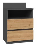 TOP E SHOP Szafka nocna M1 40x32xH59 antracyt/artisan