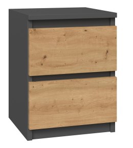 TOP E SHOP Szafka nocna M2 30x30xH40 antracyt/artisan