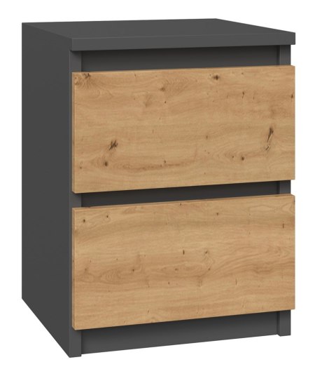 TOP E SHOP Szafka nocna M2 30x30xH40 antracyt/artisan