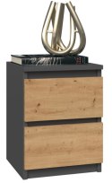 TOP E SHOP Szafka nocna M2 30x30xH40 antracyt/artisan
