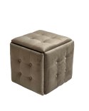 Go Gift Puf-transformator 5w1 - 5 taboretów w 1 pufie cappuccino velvet 2284