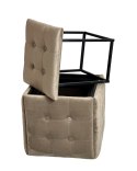 Go Gift Puf-transformator 5w1 - 5 taboretów w 1 pufie cappuccino velvet 2284