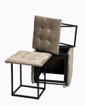 Go Gift Puf-transformator 5w1 - 5 taboretów w 1 pufie cappuccino velvet 2284