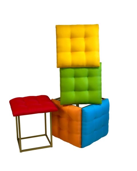 Go Gift Puf-transformator 5w1 - 5 taboretów w 1 pufie multicolor Go Gift Puf-transformator 5w1 - 5 taboretów w 1 pufie multicolor
