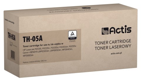 ACTIS Actis TH-05A Toner (zamiennik HP 05A CE505A, Canon CRG-719; Standard; 2300 stron; czarny) ACTIS Actis TH-05A Toner (zamiennik HP 05A CE505A, Canon CRG-719; Standard; 2300 stron; czarny)