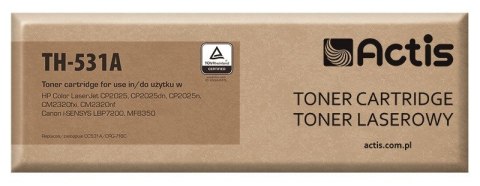 ACTIS Actis TH-531A Toner (zamiennik HP 304A CC531A, Canon CRG-718C; Standard; 3000 stron; niebieski) ACTIS Actis TH-531A Toner (zamiennik HP 304A CC531A, Canon CRG-718C; Standard; 3000 stron; niebieski)