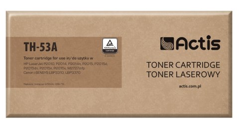 ACTIS Actis TH-53A Toner (zamiennik HP 53A Q7553A, Canon CRG-715; Standard; 3000 stron; czarny) ACTIS Actis TH-53A Toner (zamiennik HP 53A Q7553A, Canon CRG-715; Standard; 3000 stron; czarny)