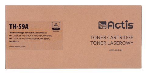 ACTIS Actis TH-59A Toner (zamiennik HP CF259A; Supreme; 3000 stron; czarny) z chipem monitorującym poziom tonera. Zalecamy wyłączenie ACTIS Actis TH-59A Toner (zamiennik HP CF259A; Supreme; 3000 stron; czarny) z chipem monitorującym poziom tonera. Zalecamy wyłączenie