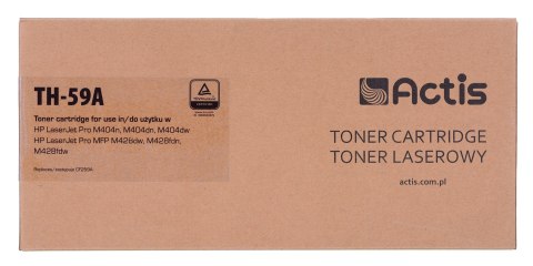 ACTIS Actis TH-59A Toner (zamiennik HP CF259A; Supreme; 3000 stron; czarny) z chipem monitorującym poziom tonera. Zalecamy wyłączenie ACTIS Actis TH-59A Toner (zamiennik HP CF259A; Supreme; 3000 stron; czarny) z chipem monitorującym poziom tonera. Zalecamy wyłączenie