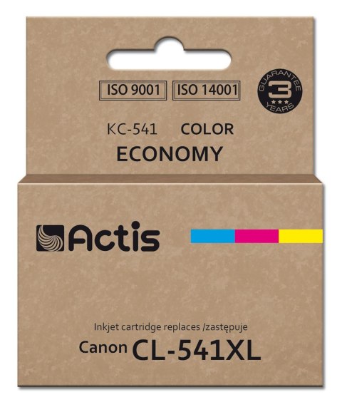 ACTIS Actis KC-541 Tusz (zamiennik Canon CL-541XL; Supreme; 18 ml; niebieski, żółty, czerwony. ACTIS Actis KC-541 Tusz (zamiennik Canon CL-541XL; Supreme; 18 ml; niebieski, żółty, czerwony.
