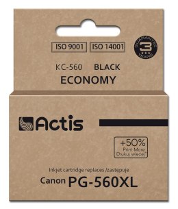 ACTIS Actis KC-560 Tusz (zamiennik Canon PG-560XL; Supreme; 22 ml; czarny). Drukuje więcej o 50% względem OEM.