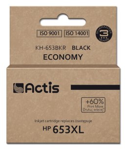 ACTIS Actis KH-653BKR Tusz (zamiennik HP 653XL 3YM75AE; Premium; 20ml; 575 stron; czarny)