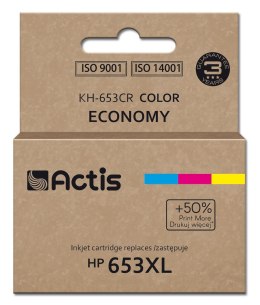 ACTIS Actis KH-653CR Tusz (zamiennik HP 653XL 3YM74AE; Premium; 18ml; 300 stron; kolorowy)