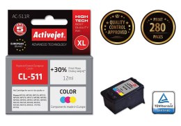 Activejet Activejet AC-511R Tusz (zamiennik Canon CL-511; Premium; 12 ml; kolor)