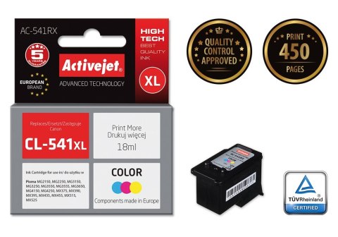 Activejet Activejet AC-541RX Tusz (zamiennik Canon CL-541XL; Premium; 18 ml; kolor) Activejet Activejet AC-541RX Tusz (zamiennik Canon CL-541XL; Premium; 18 ml; kolor)