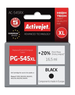 Activejet Activejet AC-545RX Tusz (zamiennik Canon PG-545XL; Premium; 16,5 ml; 400 stron, czarny)