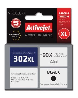 Activejet Activejet AH-302BRX Tusz (zamiennik HP 302XL F6U68AE; Premium; 20 ml; czarny)