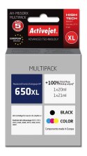Activejet Activejet AH-M650RX Tusz (zamiennik HP 650 CZ101AE/CZ102AE; Premium; 1 x 20 ml, 1 x 21 ml; 1110 stron, czarny, kolor)