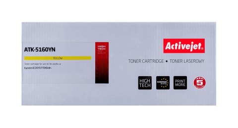 Activejet Activejet ATK-5160YN Toner (zamiennik Kyocera TK-5160Y; Supreme; 12000 stron; żółty) Activejet Activejet ATK-5160YN Toner (zamiennik Kyocera TK-5160Y; Supreme; 12000 stron; żółty)