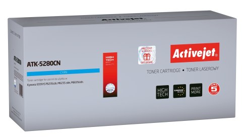 Activejet Activejet ATK-5280CN Toner (zamiennik Kyocera TK-5280C; Supreme; 11000 stron; niebieski) Activejet Activejet ATK-5280CN Toner (zamiennik Kyocera TK-5280C; Supreme; 11000 stron; niebieski)