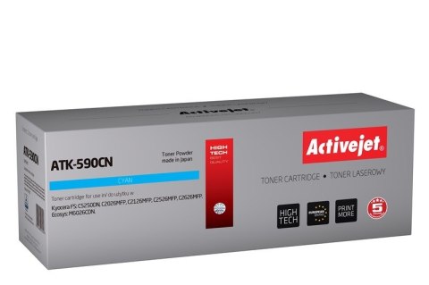 Activejet Activejet ATK-590CN Toner (zamiennik Kyocera TK-590C; Supreme; 5000 stron; niebieski) Activejet Activejet ATK-590CN Toner (zamiennik Kyocera TK-590C; Supreme; 5000 stron; niebieski)