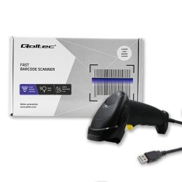 Qoltec QOLTEC CZYTNIK KODÓW KRESKOWYCH LASEROWY | 1D | USB | CZARNY