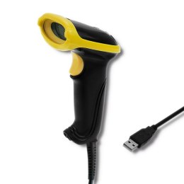 Qoltec QOLTEC LASEROWY CZYTNIK KODÓW 1D | 2D | USB | CZARNY