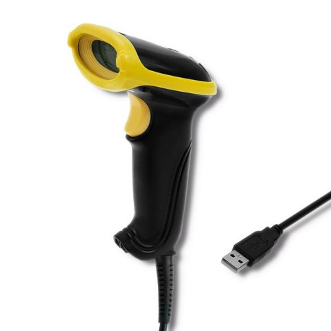 Qoltec QOLTEC LASEROWY CZYTNIK KODÓW 1D | 2D | USB | CZARNY Qoltec QOLTEC LASEROWY CZYTNIK KODÓW 1D | 2D | USB | CZARNY