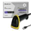 Qoltec QOLTEC LASEROWY CZYTNIK KODÓW 1D | 2D | USB | CZARNY