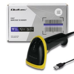 Qoltec QOLTEC LASEROWY CZYTNIK KODÓW 1D | 2D | USB | CZARNY