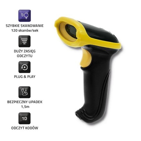 Qoltec Skaner kodów kreskowych Qoltec 50862 Qoltec Skaner kodów kreskowych Qoltec 50862