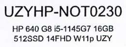 Hewlett-Packard HP ProBook 640 G8 i5-1145G7 16GB 512GB SSD 14