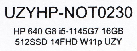 Hewlett-Packard HP ProBook 640 G8 i5-1145G7 16GB 512GB SSD 14" FHD Win11pro + zasilacz UŻYWANY Hewlett-Packard HP ProBook 640 G8 i5-1145G7 16GB 512GB SSD 14" FHD Win11pro + zasilacz UŻYWANY