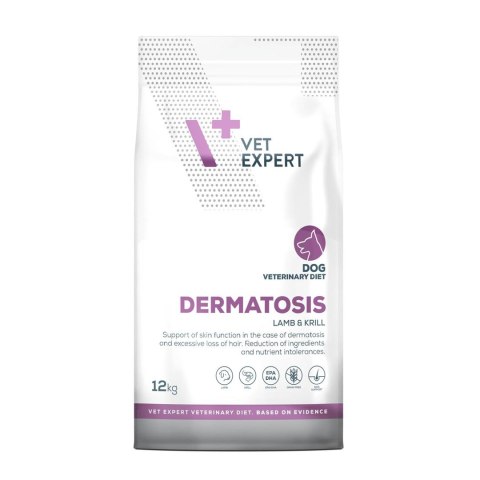 VetExpert VetExpert Veterinary Diet Dermatosis dog Lamb&Krill 12kg VetExpert VetExpert Veterinary Diet Dermatosis dog Lamb&Krill 12kg