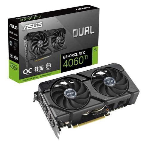 ASUS Karta graficzna ASUS Dual GeForce RTX 4060 Ti 8GB OC EVO GDDR6 ASUS Karta graficzna ASUS Dual GeForce RTX 4060 Ti 8GB OC EVO GDDR6
