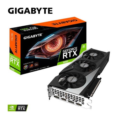 Gigabyte Karta graficzna Gigabyte GeForce RTX 3060 GAMING OC 12GB rev. 2.0 GDDR6 Gigabyte Karta graficzna Gigabyte GeForce RTX 3060 GAMING OC 12GB rev. 2.0 GDDR6