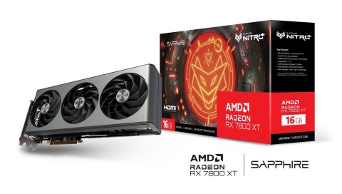 Sapphire Karta graficzna SAPPHIRE RADEON RX 7800 XT NITRO+ GAMING OC 16GB GDDR6 Sapphire Karta graficzna SAPPHIRE RADEON RX 7800 XT NITRO+ GAMING OC 16GB GDDR6