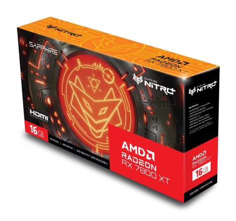 Sapphire Karta graficzna SAPPHIRE RADEON RX 7800 XT NITRO+ GAMING OC 16GB GDDR6 Sapphire Karta graficzna SAPPHIRE RADEON RX 7800 XT NITRO+ GAMING OC 16GB GDDR6