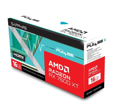 Sapphire Karta graficzna SAPPHIRE Radeon RX 7600 XT PULSE Gaming OC 16GB Sapphire Karta graficzna SAPPHIRE Radeon RX 7600 XT PULSE Gaming OC 16GB