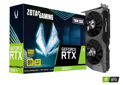 ZOTAC Karta Graficzna ZOTAC GAMING GeForce RTX 3060 Ti Twin Edge LHR 8GB GDDR6 (WYPRZEDAŻ) ZOTAC Karta Graficzna ZOTAC GAMING GeForce RTX 3060 Ti Twin Edge LHR 8GB GDDR6 (WYPRZEDAŻ)